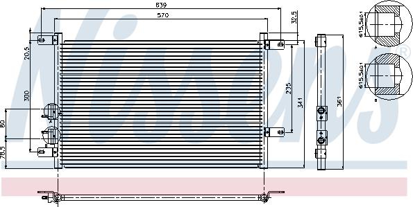 Nissens 94526 - Кондензатор, климатизация vvparts.bg