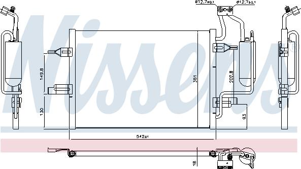 Nissens 94624 - Кондензатор, климатизация vvparts.bg