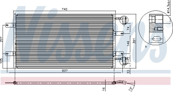 Nissens 94678 - Кондензатор, климатизация vvparts.bg