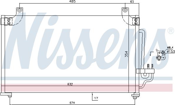 Nissens 940644 - Кондензатор, климатизация vvparts.bg