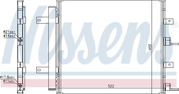 Nissens 940117 - Кондензатор, климатизация vvparts.bg