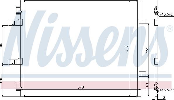 Nissens 940201 - Кондензатор, климатизация vvparts.bg