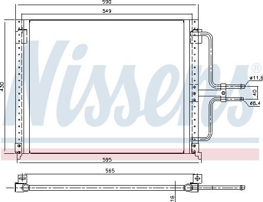 Nissens 94201 - Кондензатор, климатизация vvparts.bg