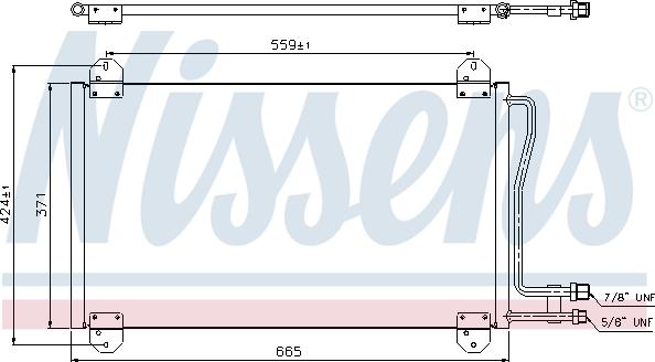 Nissens 94225 - Кондензатор, климатизация vvparts.bg