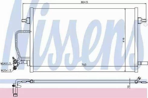 Nissens 94762 - Кондензатор, климатизация vvparts.bg