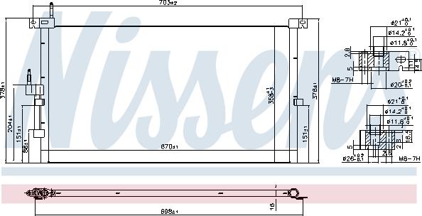 Nissens 94718 - Кондензатор, климатизация vvparts.bg