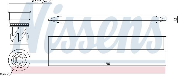 Nissens 95454 - Изсушител, климатизация vvparts.bg