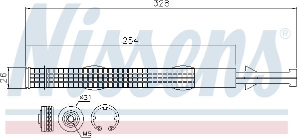 Nissens 95526 - Изсушител, климатизация vvparts.bg