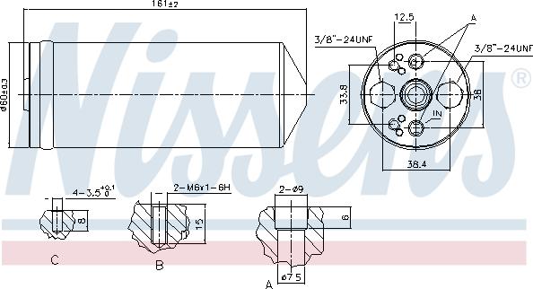 Nissens 95056 - Изсушител, климатизация vvparts.bg