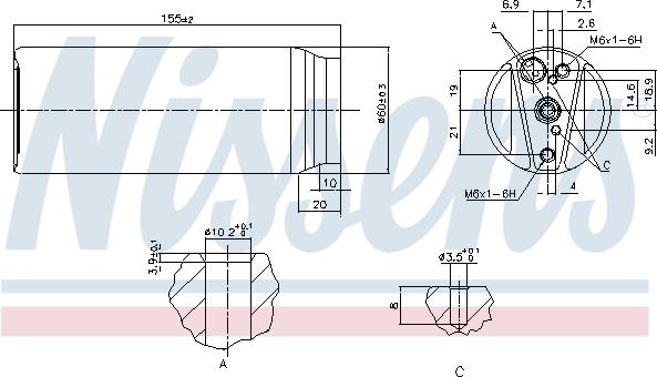 Nissens 95063 - Изсушител, климатизация vvparts.bg