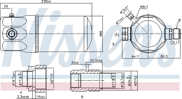 Nissens 95165 - Изсушител, климатизация vvparts.bg