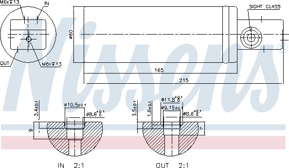 Nissens 95187 - Изсушител, климатизация vvparts.bg