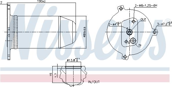 Nissens 95174 - Изсушител, климатизация vvparts.bg