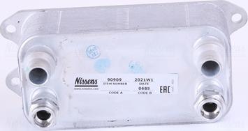 Nissens 90909 - Маслен радиатор, автоматична трансмисия vvparts.bg
