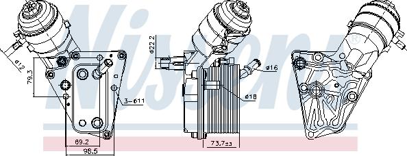 Nissens 91347 - Маслен радиатор, двигателно масло vvparts.bg