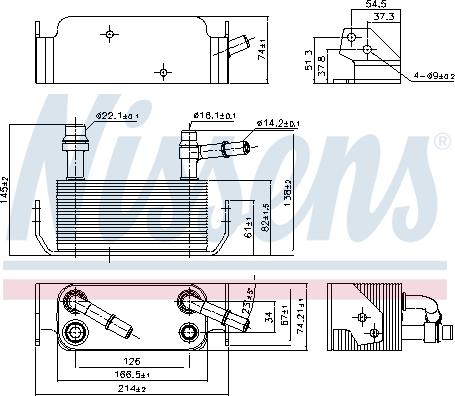 Nissens 91280 - Маслен радиатор, автоматична трансмисия vvparts.bg