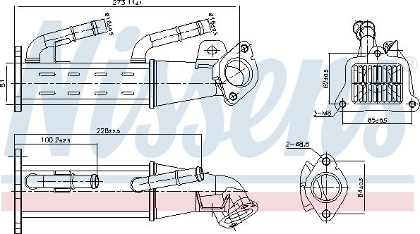 Nissens 989404 - Охладител, ЕГР система vvparts.bg