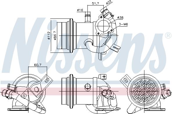 Nissens 989424 - Охладител, ЕГР система vvparts.bg