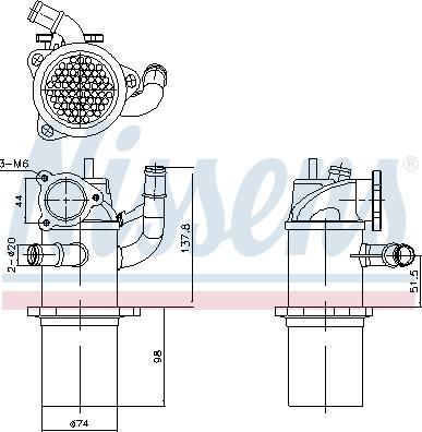 Nissens 989423 - Охладител, ЕГР система vvparts.bg