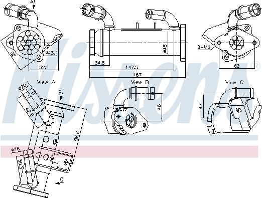 Nissens 989474 - Охладител, ЕГР система vvparts.bg