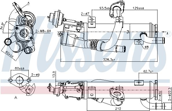 Nissens 989329 - Охладител, ЕГР система vvparts.bg