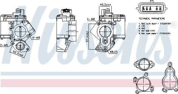 Nissens 98463 - AGR-Клапан vvparts.bg