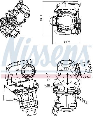 Nissens 98150 - AGR-Клапан vvparts.bg