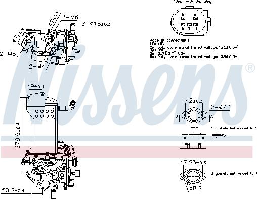 Nissens 98358 - AGR-модул vvparts.bg