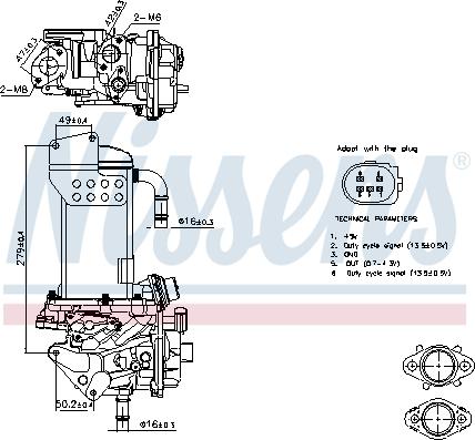 Nissens 98325 - AGR-модул vvparts.bg