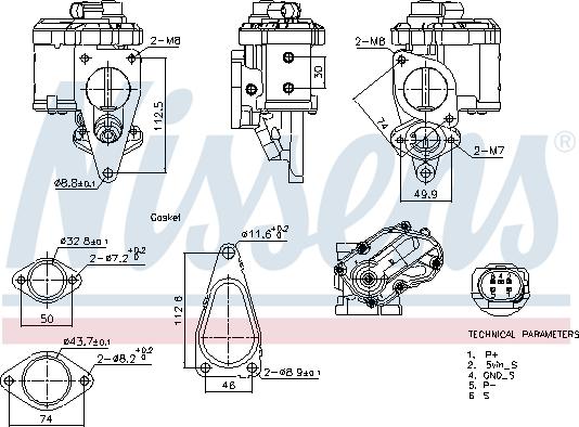 Nissens 98241 - AGR-Клапан vvparts.bg