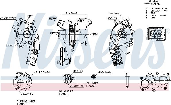 Nissens 93496 - Турбина, принудително пълнене с въздух vvparts.bg