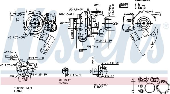 Nissens 93432 - Турбина, принудително пълнене с въздух vvparts.bg