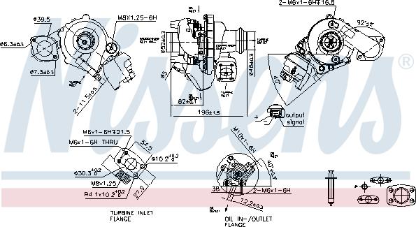 Nissens 93421 - Турбина, принудително пълнене с въздух vvparts.bg