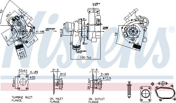 Nissens 93475 - Турбина, принудително пълнене с въздух vvparts.bg