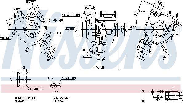 Nissens 93476 - Турбина, принудително пълнене с въздух vvparts.bg