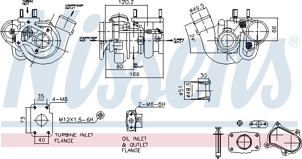 Nissens 93473 - Турбина, принудително пълнене с въздух vvparts.bg