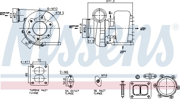 Nissens 93597 - Турбина, принудително пълнене с въздух vvparts.bg