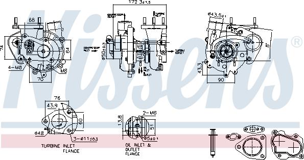 Nissens 93544 - Турбина, принудително пълнене с въздух vvparts.bg