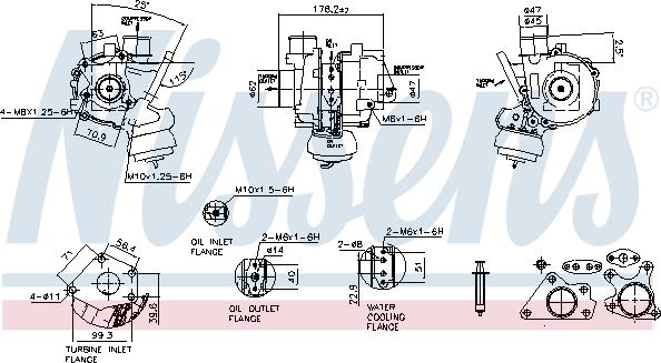 Nissens 93550 - Турбина, принудително пълнене с въздух vvparts.bg