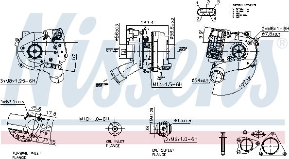 Nissens 93501 - Турбина, принудително пълнене с въздух vvparts.bg