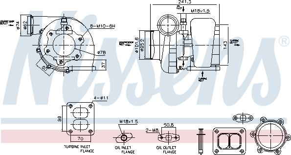 Nissens 93583 - Турбина, принудително пълнене с въздух vvparts.bg