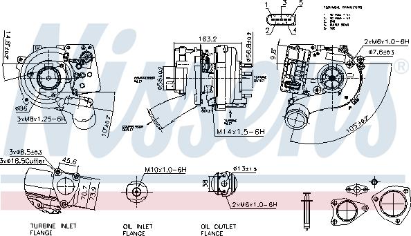 Nissens 93534 - Турбина, принудително пълнене с въздух vvparts.bg