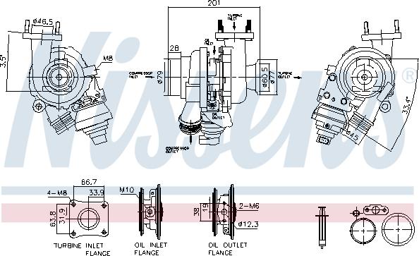 Nissens 93607 - Турбина, принудително пълнене с въздух vvparts.bg