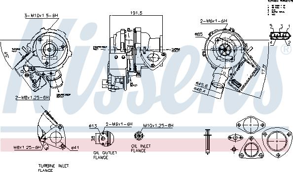 Nissens 93610 - Турбина, принудително пълнене с въздух vvparts.bg