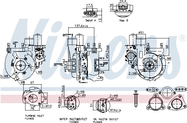 Nissens 93620 - Турбина, принудително пълнене с въздух vvparts.bg