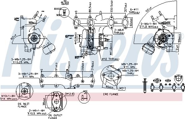 Nissens 93090 - Турбина, принудително пълнене с въздух vvparts.bg