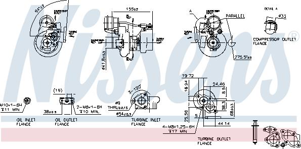 Nissens 93062 - Турбина, принудително пълнене с въздух vvparts.bg