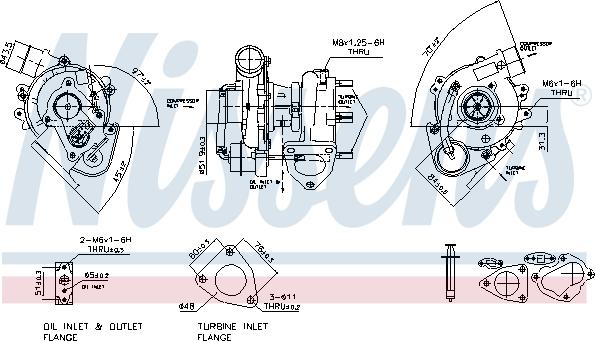 Nissens 93067 - Турбина, принудително пълнене с въздух vvparts.bg