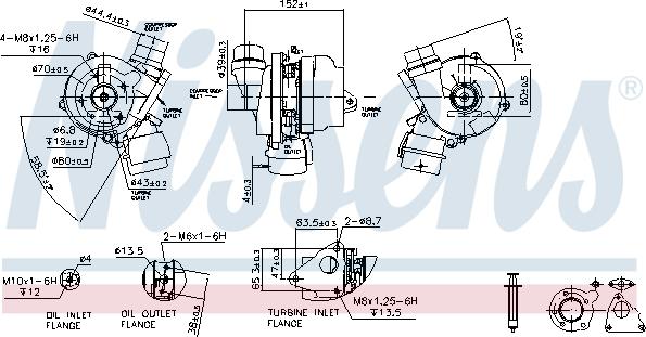 Nissens 93089 - Турбина, принудително пълнене с въздух vvparts.bg