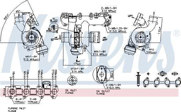 Nissens 93082 - Турбина, принудително пълнене с въздух vvparts.bg